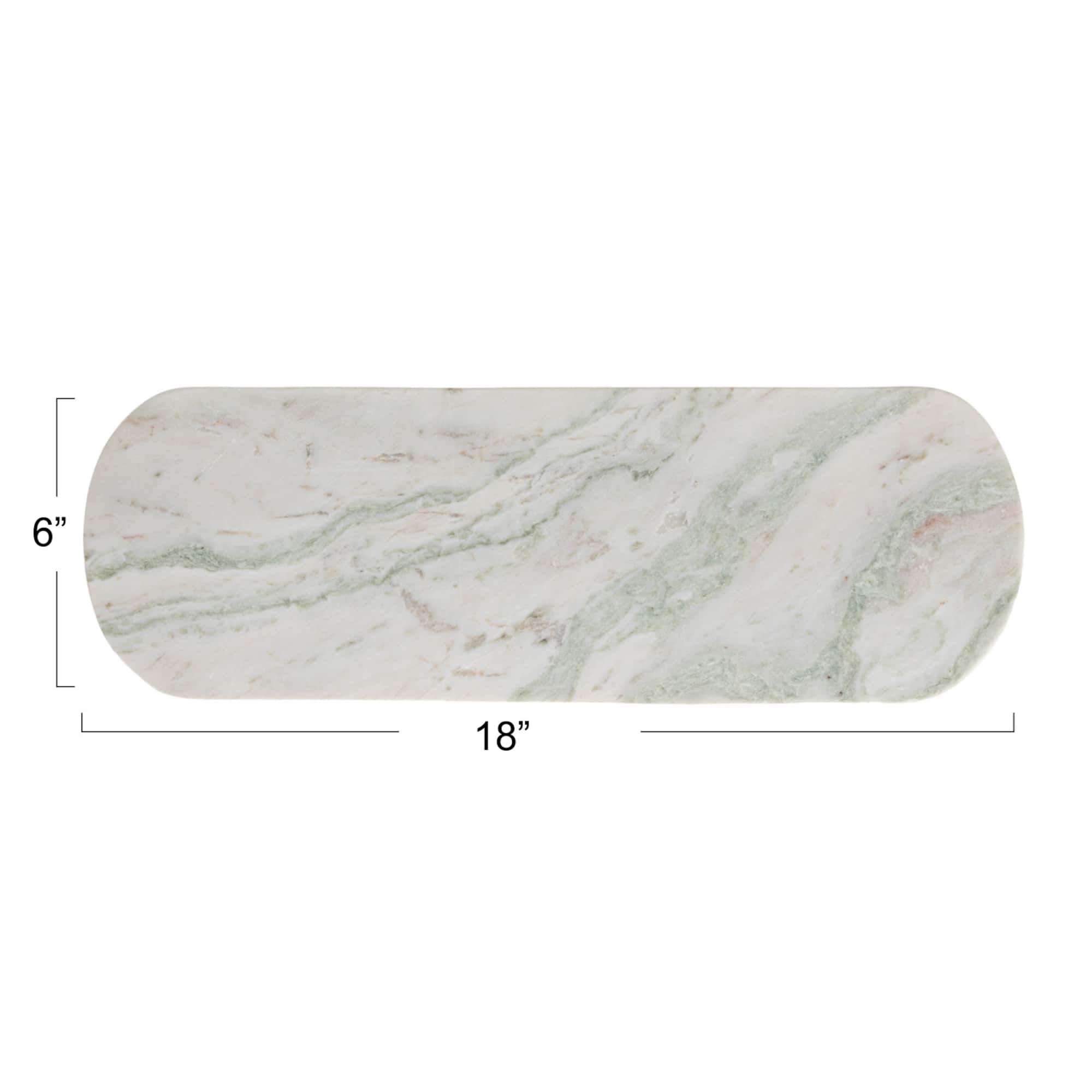 Hello Honey 18" x 6" Green Marble Oval Cheese Board